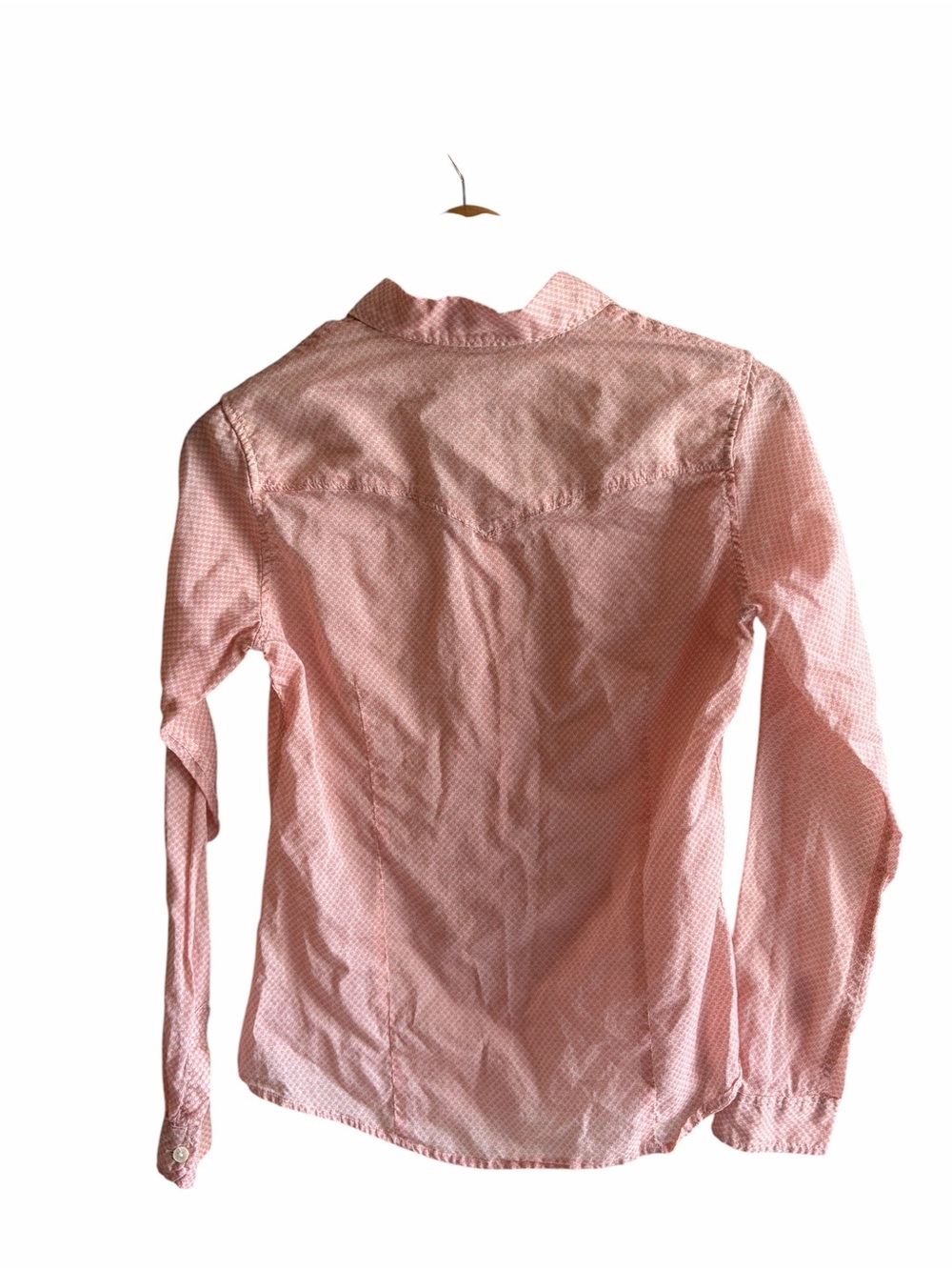 MAISON SCOTCH La Femme Selon Marie Peach Gingham Button Down - Picture 2 of 7